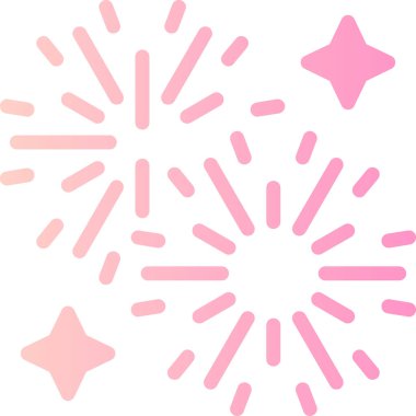 Havai fişekler. Web simgesi basit tasarım