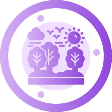 Güzel Ağaç Kabartma Vektörü Simgesi