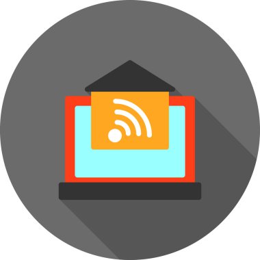 İnternet vektörü renkli simge.