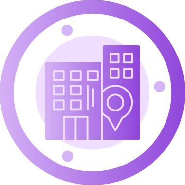 Eşsiz konum şehir vektör çizgisi simgesi