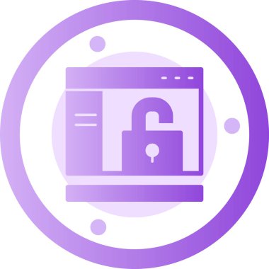 Bir bilgisayar simgesinin vektör modern illüstrasyonu