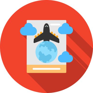 seyahat ve turizm düz ikonlar vektör illüstrasyonu