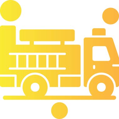 kamyon web simgesi basit illüstrasyon