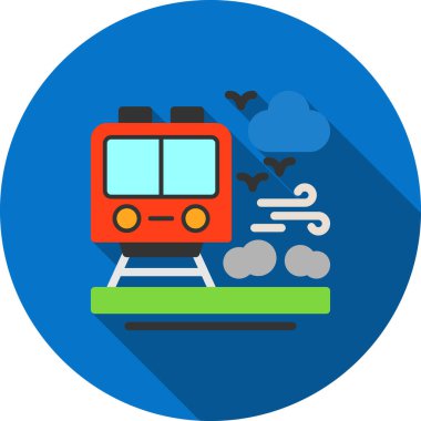 tren simgesi vektör illüstrasyonu