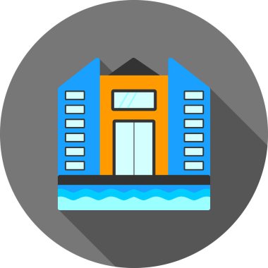 bina simgesi, vektör illüstrasyonu