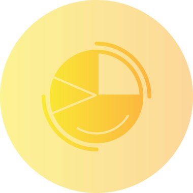 turta diyagramı simgesi, basit vektör illüstrasyonu