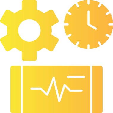 Saat simgesi vektör illüstrasyonu