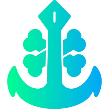 deniz çapa ikonu vektör illüstrasyonu