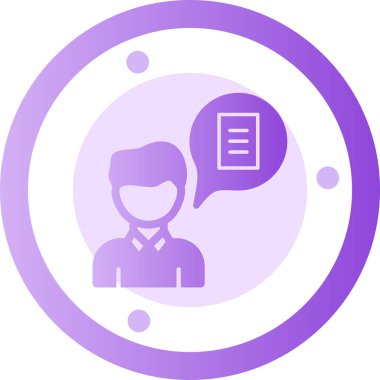 Konuşma balonu olan bir adamın vektör çizimi