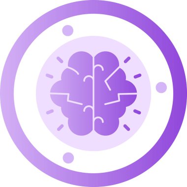 Beyin. Web simgesi basit illüstrasyon