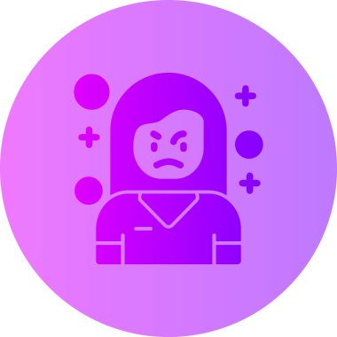 Kızgın adam. Web simgesi basit illüstrasyon