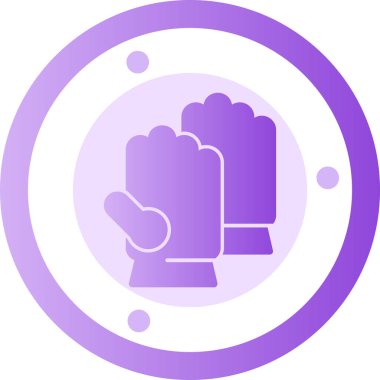 Eldiven simgesi, vektör illüstrasyonu