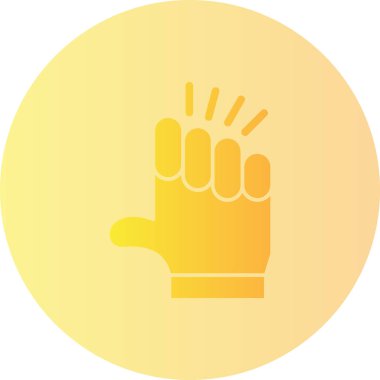 Tek bir el simgesinin vektör illüstrasyonu