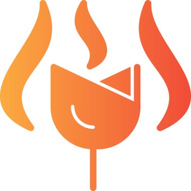 Yanan bir mum simgesinin vektör çizimi