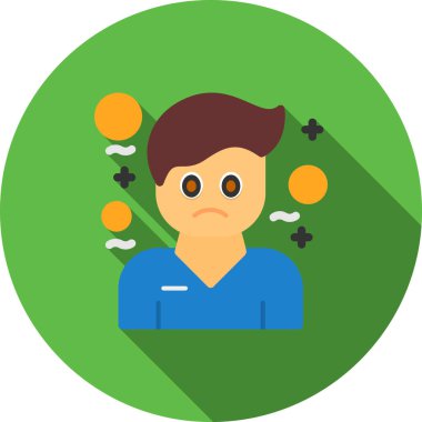 Maskeli genç bir adamın vektör çizimi