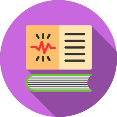 kitap web simgesi, basit vektör illüstrasyonu