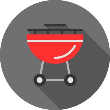 Alışveriş arabası simgesi, vektör illüstrasyonu