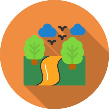 Doğa simgesinin vektör illüstrasyonu