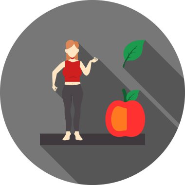 Simge tasarımı ile sağlıklı yaşam tarzı kavramı, vektör illüstrasyonu 10 eps grafik.