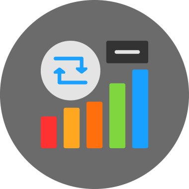 Grafik düz simgesi. Vektör çizim