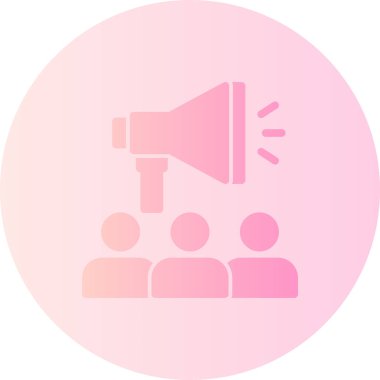 Megafon ikonu vektör illüstrasyonu