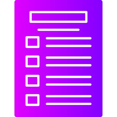 Görev listesi Solid Multi Gradient, Vektör İllüstrasyonu