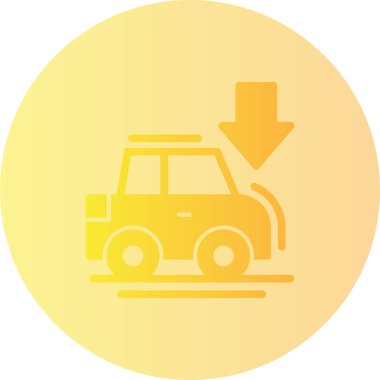 - Araba. Web simgesi basit illüstrasyon