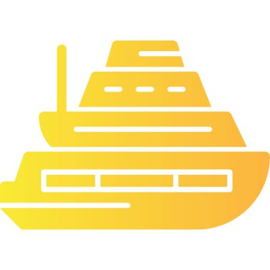 Gemi. Web simgesi basit illüstrasyon