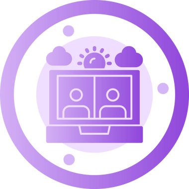 Bir robot simgesinin vektör illüstrasyonu