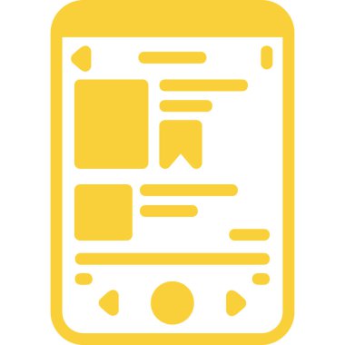 mobil uygulama simgesi. Web için akıllı telefon vektör simgelerinin basit çizimi