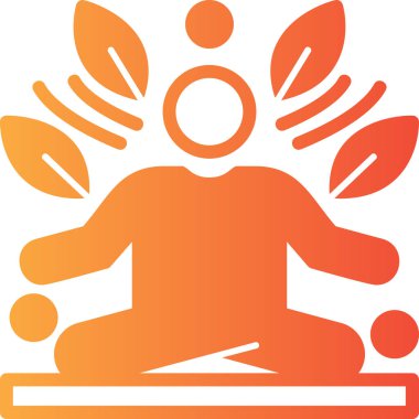 yoga poz simgesi, vektör illüstrasyonu