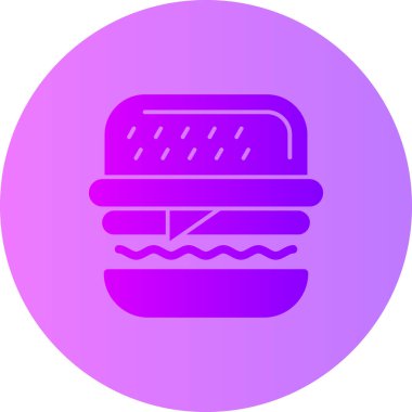 Hamburger simgesinin vektör illüstrasyonu