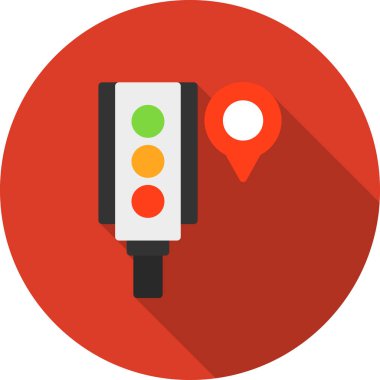 gps harita gezinme simgesi düz biçimli