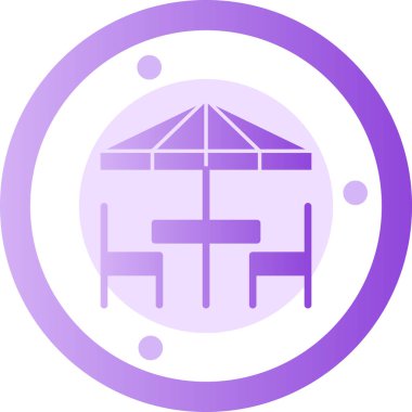 Bir çadır simgesinin vektör illüstrasyonu