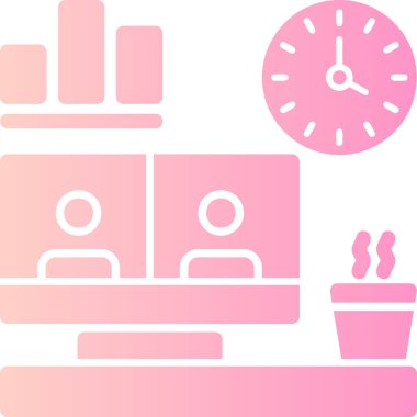 Bir saat simgesinin vektör illüstrasyonu