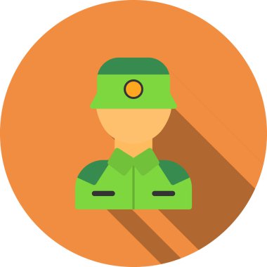 Bir asker simgesinin vektör illüstrasyonu