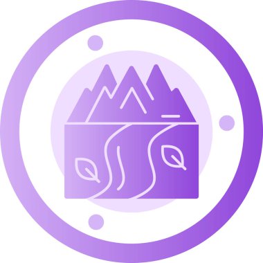 Dağlar. Web simgesi basit illüstrasyon