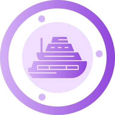 Gemi. Web simgesi basit illüstrasyon