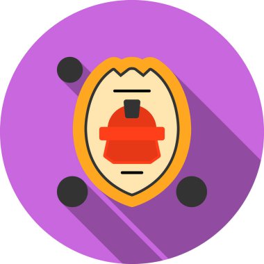 Miğfer. Web simgesi basit illüstrasyon