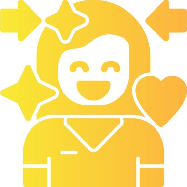 Mutlu adam simgesi, vektör illüstrasyonu