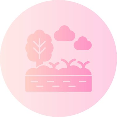 güzel bahçe vektör çizgisi simgesi