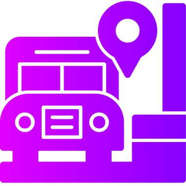 Bir tren simgesinin vektör illüstrasyonu