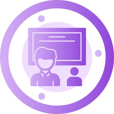 Çevrimiçi eğitimin vektör illüstrasyonunun web simgesi