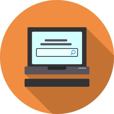 Bilgisayar. Web simgesi basit illüstrasyon