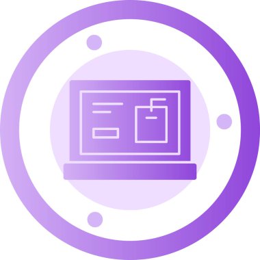 Bilgisayar. Web simgesi basit illüstrasyon