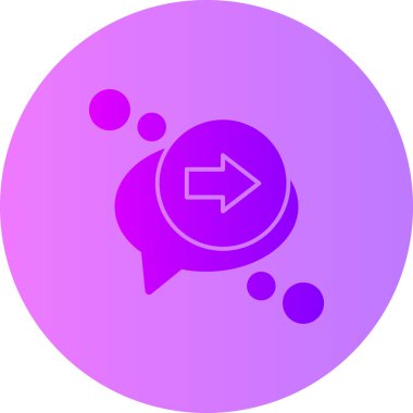 Sohbet simgesinin vektör illüstrasyonu