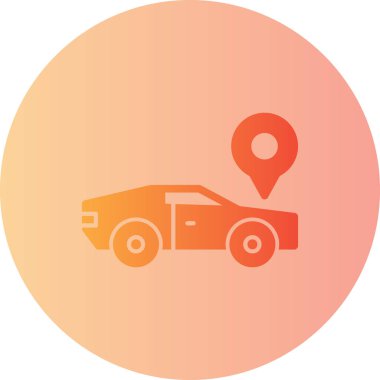 araç konumu simgesi rozet biçiminde