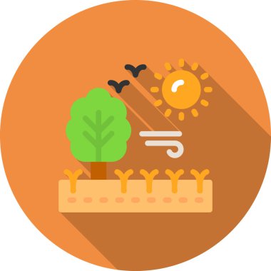 Bahçe düz vektör simgesi