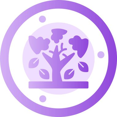 Ağaç simgesinin vektör illüstrasyonu