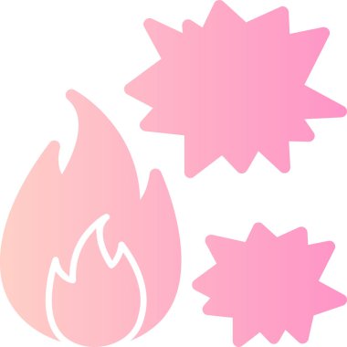 vector illustration of a set of fire